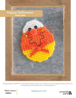 Halloween Candy Corn Gnomes Magnets-plastic Canvas Pattern-pdf