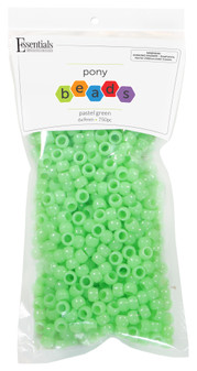 Essentials By Leisure Arts Bead Pony 6mm x 9mm Pastel Green 750pc