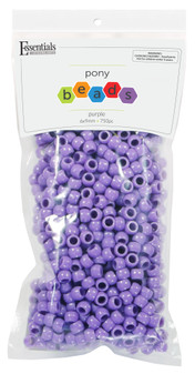 Essentials By Leisure Arts Bead Pony 6mm x 9mm Opaque Purple 750pc