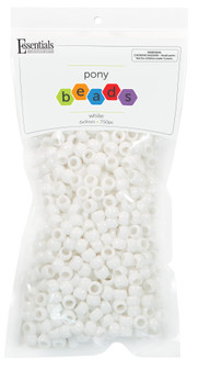 Essentials By Leisure Arts Bead Pony 6mm x 9mm Neutral White 750pc