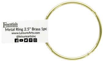 Essentials By Leisure Arts Metal Ring 2.5" Brass