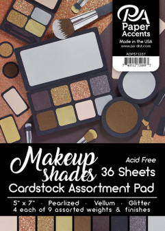 Paper Accents Cardstock Pad 5"x 7" Makeup Shades Assortment 36pc