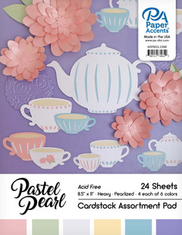 Paper Accents Cardstock Pad 8.5"x 11" Pastel Pearl Assortment 24pc