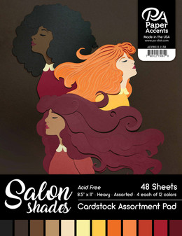 Paper Accents Cardstock Pad 8.5"x 11" Salon Shades Assortment 48pc