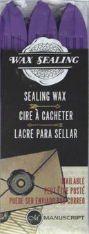 Manuscript Wax Sealing Wax with Wick 3pc Lilac