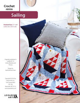 Leisure Arts Cotton Blankets & Throws Sailing Blanket Crochet ePattern