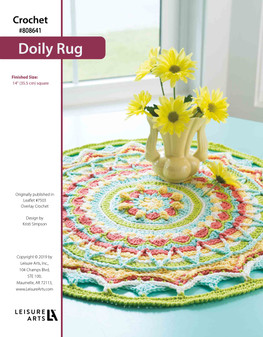 Leisure Arts Overlay Crochet Doily Rug ePattern