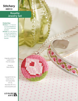 Leisure Arts From The Garden Rosette Jewelry Set ePattern