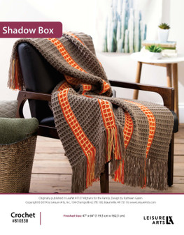 Leisure Arts Afghans For The Family Shadow Box Crochet ePattern