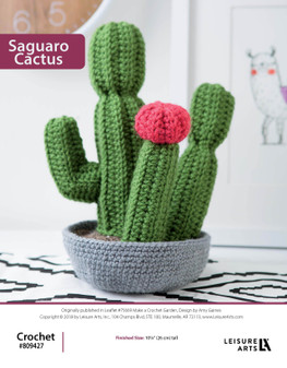 Leisure Arts Make A Crochet Garden Saguaro Cactus ePattern