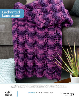 Leisure Arts Make In A Weekend Comfy Knit Throws Enchanted Landscape ePattern