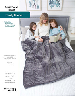 Leisure Arts Cozy Weighted Family Blanket Quilting & Sewing ePattern