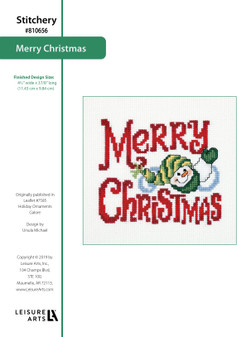 Leisure Arts Holiday Ornaments Galore Merry Christmas Cross Stitch ePattern