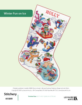 Leisure Arts Donna Kooler's Ultimate Stocking Collection Holly Cross Stitch ePattern