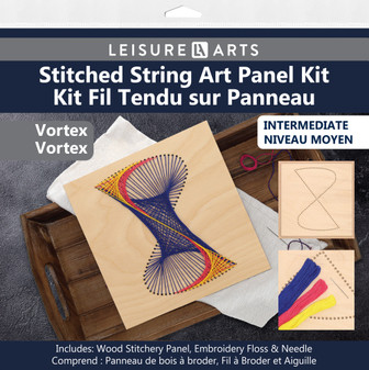 Leisure Arts Kit Wood Stitchery String Art 9.75"x 9.75" Vortex