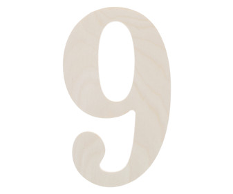 Good Wood By Leisure Arts Letter 9.5" Birch Number 9