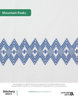 ePattern Swedish Weave Towels Mountain Peaks