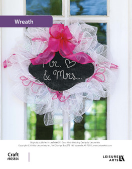 Leisure Arts Deco Mesh Wedding Wreath Craft ePattern