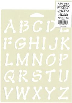 Essentials By Leisure Arts Stencil 7"x 10" Alphabet Dot Caps