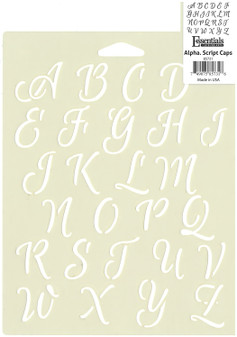 Essentials By Leisure Arts Stencil 7"x 10" Alphabet Script Caps