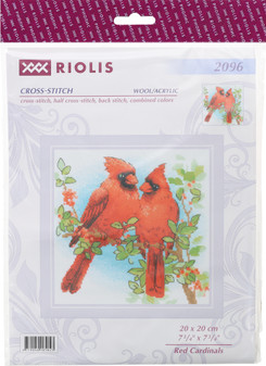 Riolis Cross Stitch Kit Red Cardinals