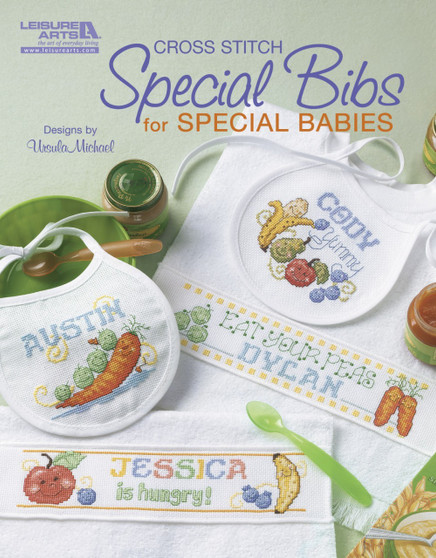 Leisure Arts Cross Stitch Special Bibs For Special Babies Book
