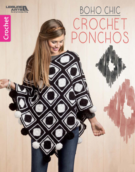 Leisure Arts Boho Chic Crochet Ponchos Book