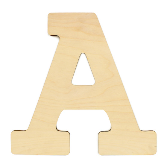 Essentials By Leisure Arts Wood Letter 9.5" Birch A
