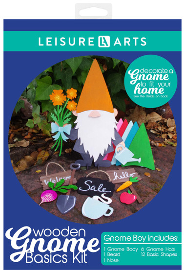 Leisure Arts Wood Gnome Kit Basics Boy