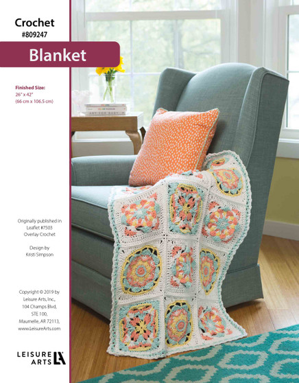 Leisure Arts Overlay Crochet Blanket ePattern