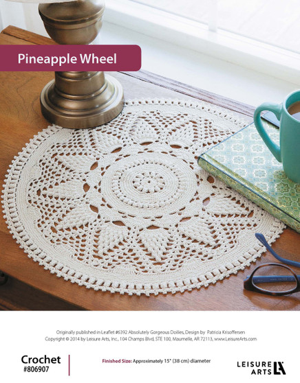 Leisure Arts Absolutely Gorgeous Doilies Pineapple Wheel Crochet ePattern
