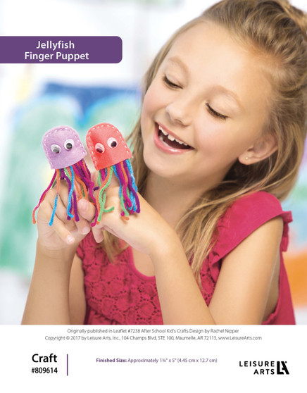 Leisure Arts After-School Kids' Crafts Jellyfish Finger Puppet ePattern