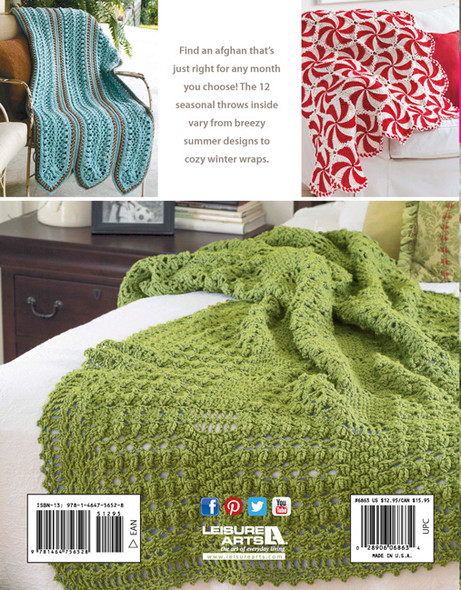 Leisure Arts A Year of Afghans Book 16 Crochet eBook