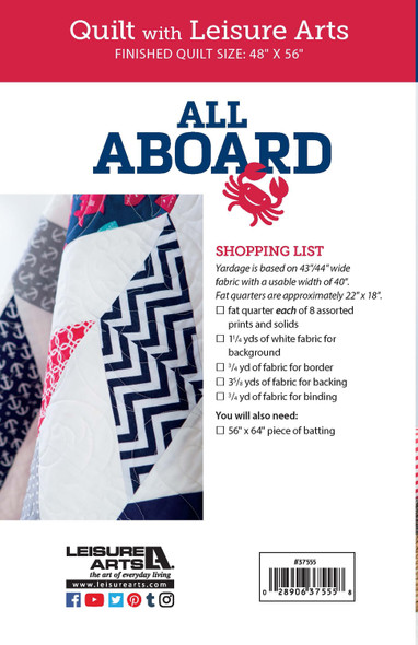 Leisure Arts All Aboard Quilt Pattern