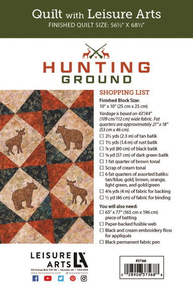 Leisure Arts Hunting Ground Quilt Pattern