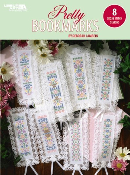 Leisure Arts Stitchery Pretty Bookmarks 8 Cross Stitch Book