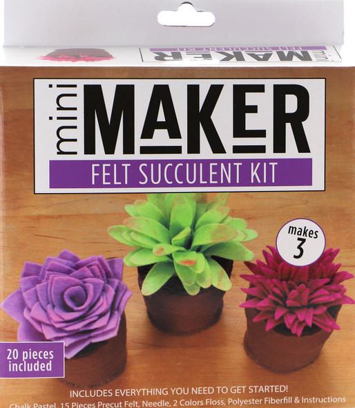 Leisure Arts Kit Felt Succulent Multi