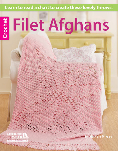 Leisure Arts Filet Afghans Crochet Book