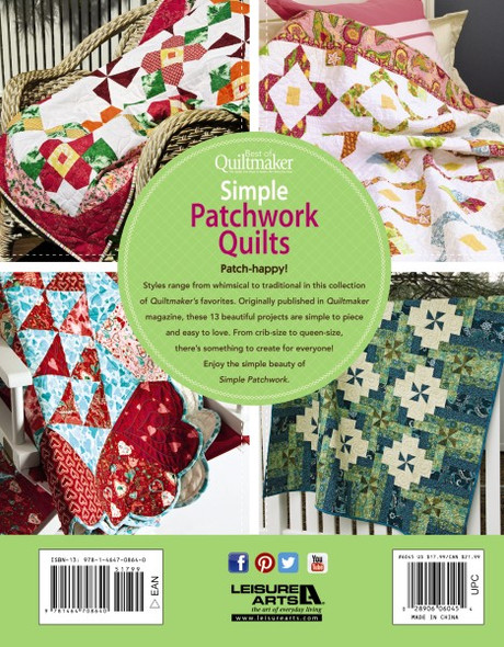 Leisure Arts Best of Quiltmaker Simple Patchwork Quilts Book