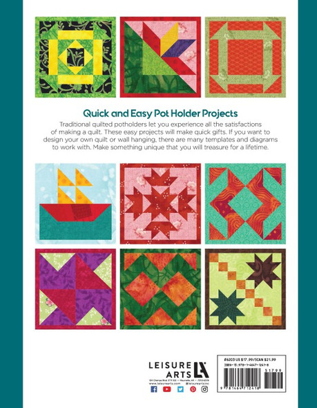 Leisure Arts 110 Quilted Potholders Book