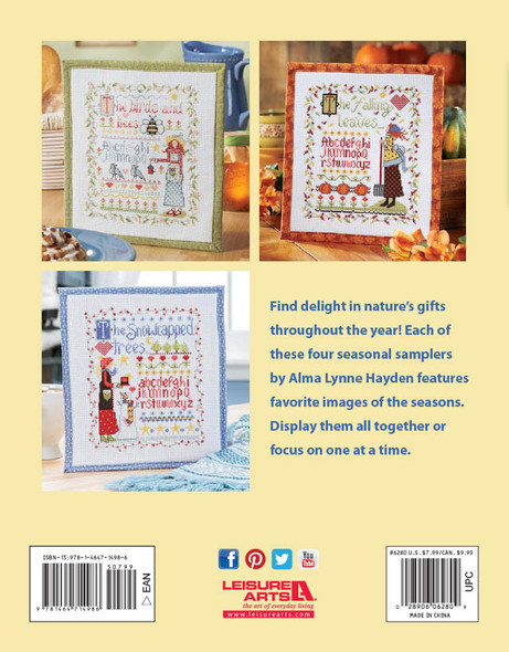 Leisure Arts Seasonal Samplers Cross Stitch Book