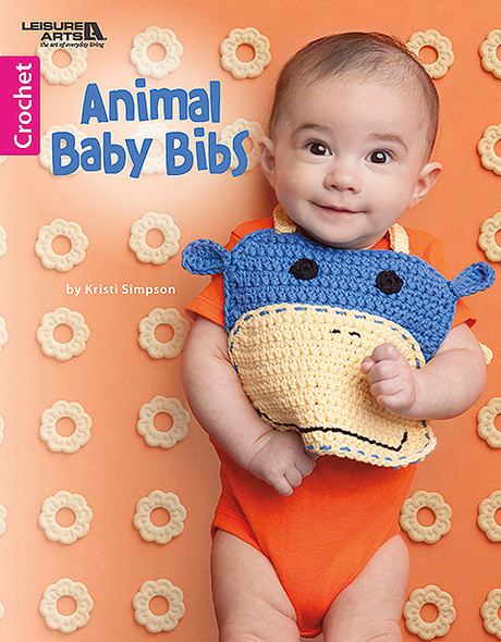 Leisure Arts Animal Baby Bibs Crochet Book
