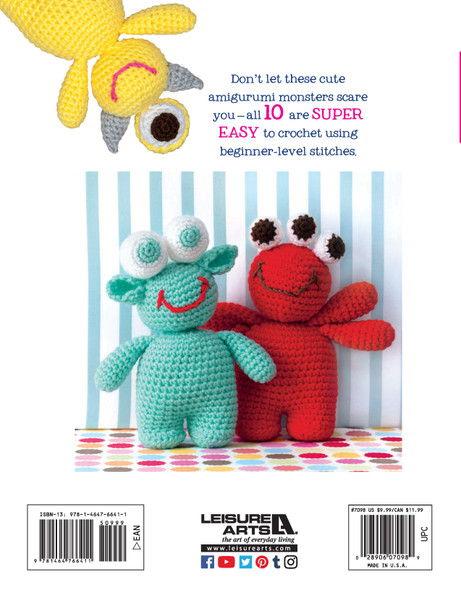 Leisure Arts Crochet Cute Amigurumi Monsters Book