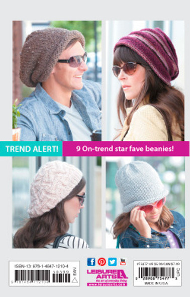 Leisure Arts Celebrity Slouchy Beanies For The Family #2 Knit Book