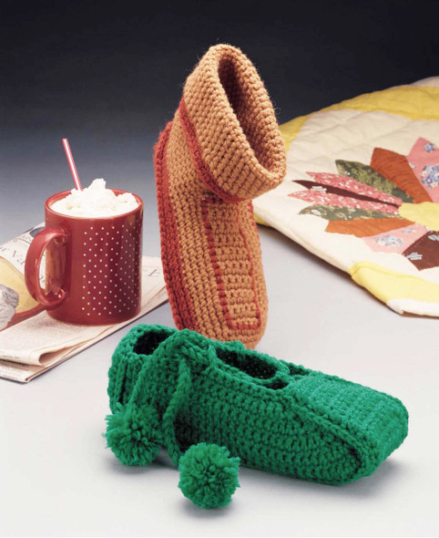 ePattern Women's and Children's Crochet Slippers