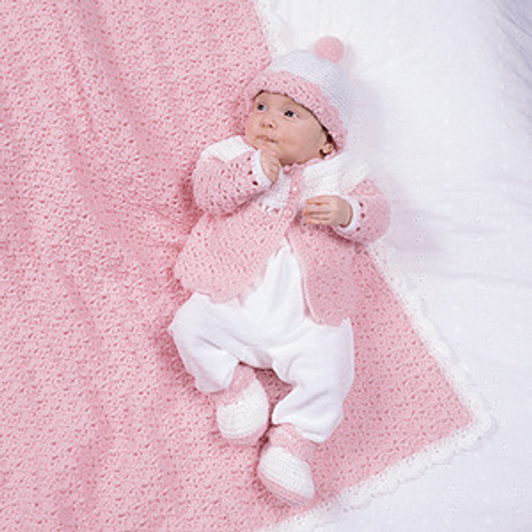 ePattern Pink & White Shell Layette