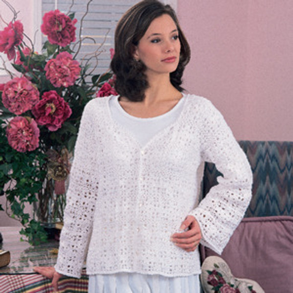 Leisure Arts Breezy Cardigan Crochet ePattern