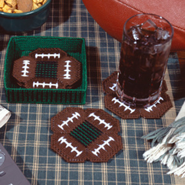 Leisure Arts Super Bowl Coasters Plastic Canvas ePattern