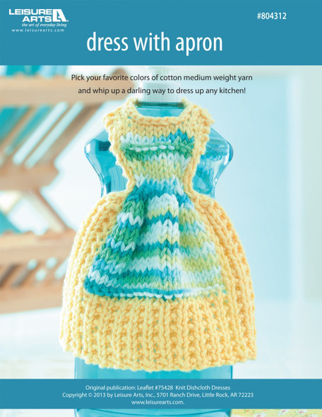 Leisure Arts Dishcloth Dresses With Apron Knit ePattern
