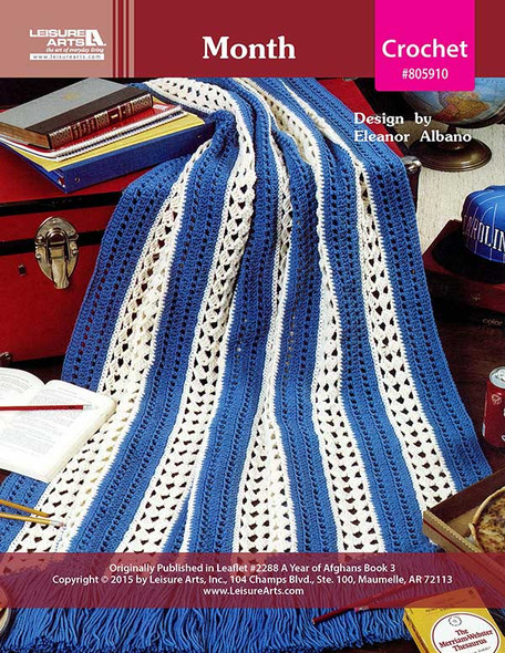 Leisure Art A Year of Afghans Book 3, September Crochet ePattern